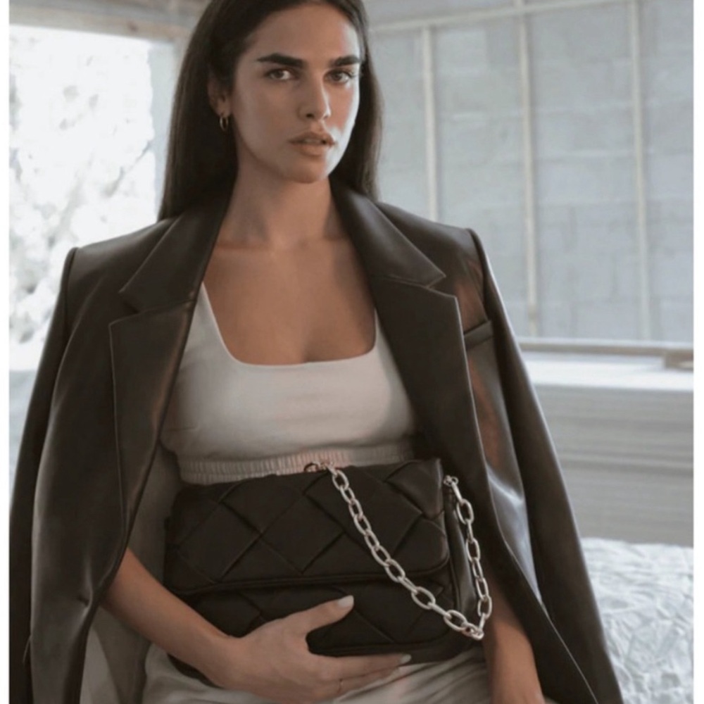 Jules Kae Lillian crossbody or clutch Purse, Butter soft Vegan leather baby blue - Picture 9 of 9